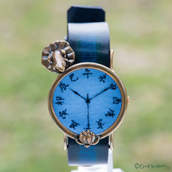 蓮花，美麗的手錶 L 淡藍色 第1張的照片