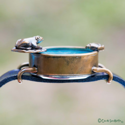 蓮花，漂亮整潔的手錶仁M藍色江戶人物 第4張的照片