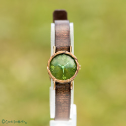 圓頂手錶SK綠色 第1張的照片