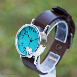 池をのぞく蛙腕時計LラムネSI 2枚目の画像