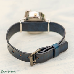 池をのぞく蛙腕時計MパステルブルーSiver 5枚目の画像