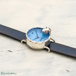 池をのぞく蛙腕時計MパステルブルーSiver 8枚目の画像