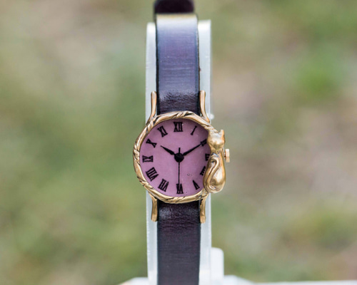 たそがれネコ腕時計Sパープル 腕時計 カエルの時計屋さん（OLIE） 通販