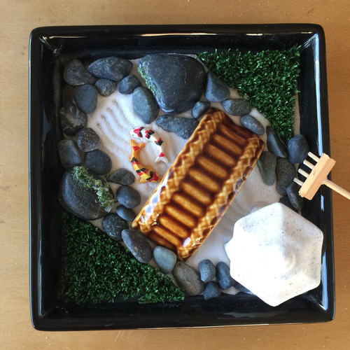 竹久夢二ゆめじ癒しの手作り庭園ミニ枯山水ミニ日本庭園 卓上箱庭キット夢路ジオラマ 竹久夢二ゆめじ癒しの手作り庭園ミニ枯山水ミニ日本庭園 卓上