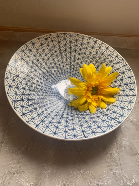 麻の葉総絵付け大皿