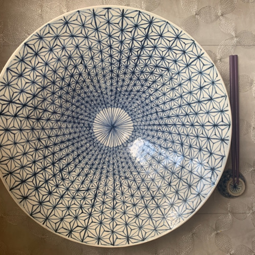 麻の葉総絵付け大皿 大皿 手作り陶器Rie 通販｜Creema(クリーマ) 7712131 