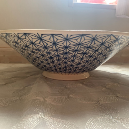 麻の葉総絵付け大皿 大皿 手作り陶器Rie 通販｜Creema(クリーマ) 7712131 