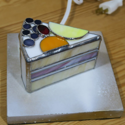 ケーキケース　ステンドグラスオブジェ 2_425b7a370b2f430cc74147a80e0c