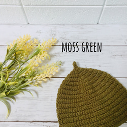 Creema限定♡baby&kidsやわらかどんぐり帽子《Mossgreen》 2枚目の画像