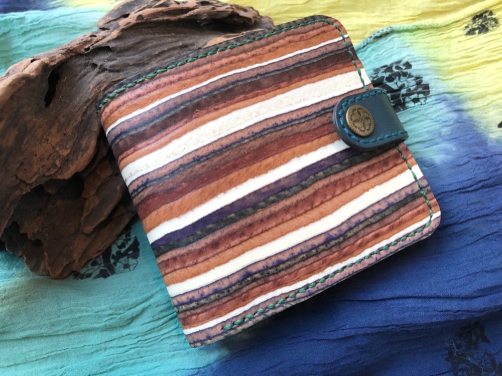 スキモレザー2つ折りウォレット