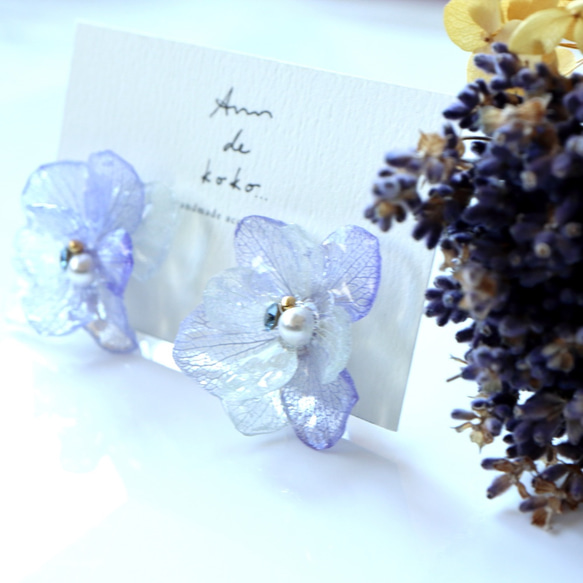 ❁﻿ ICE BLUE FLOWER ❁﻿イヤリング 9枚目の画像