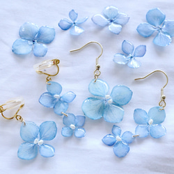 ❁﻿asymmetry hydrangea❁﻿﻿ ピアス 3枚目の画像