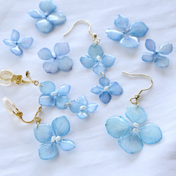 ❁﻿asymmetry hydrangea❁﻿﻿ ピアス 6枚目の画像