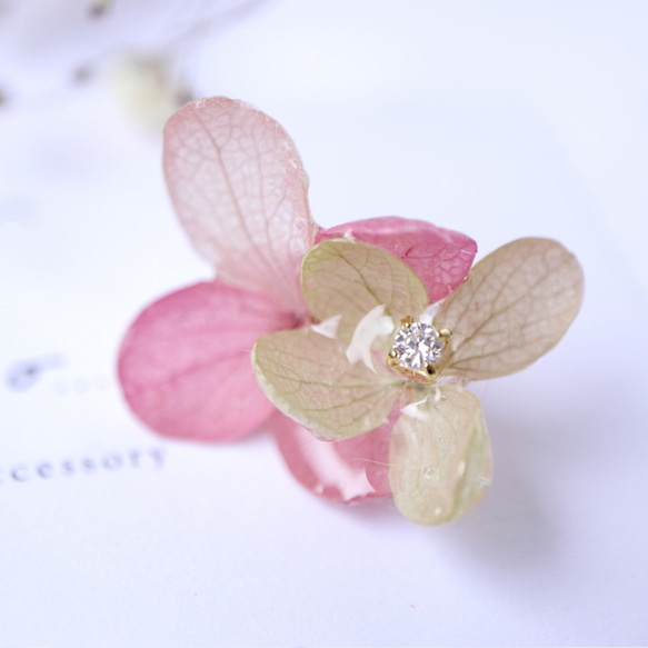 ❁﻿Color of hydrangea❁﻿﻿ニッケルフリーピアス 3枚目の画像