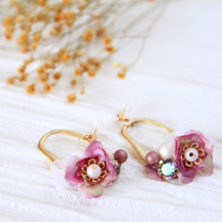 ❁﻿Petit flower and bijou❁（ピアス） 1枚目の画像