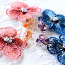 ❁﻿flower motif ＆botanical bijoux❁（ノンホール樹脂ピアス） 4枚目の画像