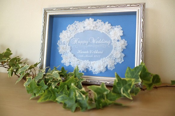 白いお花のウェルカムボード 