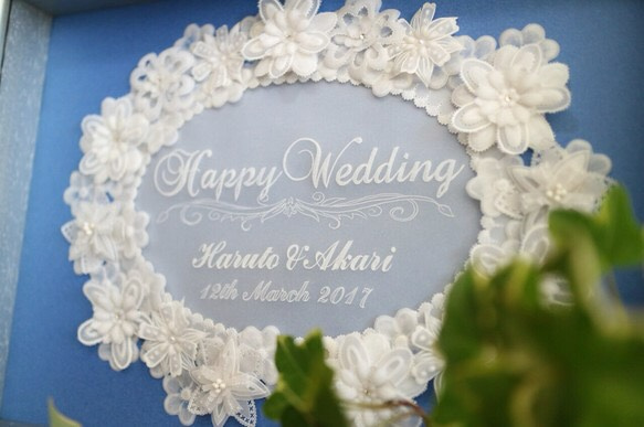 白いお花のウェルカムボード 