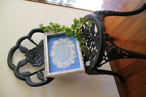 白いお花のウェルカムボード 