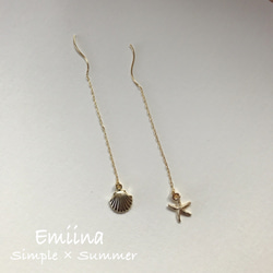 《送料無料》simple ✴︎ summer アメリカンピアス 4枚目の画像