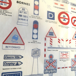 大きめランチマット（６０×４０ｃｍ）トリコロール交通標識/ Large Lunch mat (tricolor) 4枚目の画像