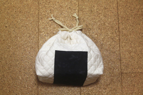 【再販３１】"大きめ"おにぎりみたいなお弁当袋 /Lunch box bag/drawstring bag【男の子】 2枚目の画像
