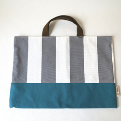 School bag set (Japanese standard size)(gray border/blue) 第2張的照片