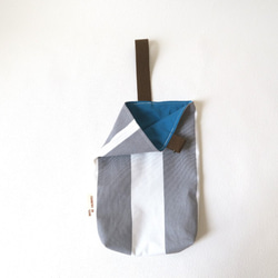 School bag set (Japanese standard size)(gray border/blue) 第5張的照片