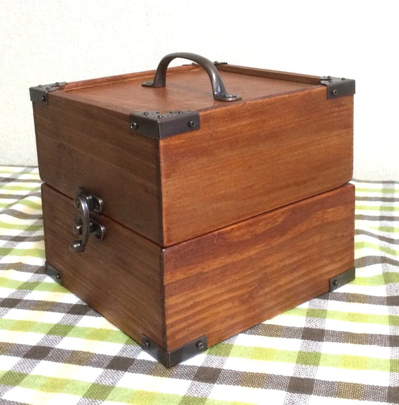 木製 クスリ箱 （ボルドー） 2枚目の画像