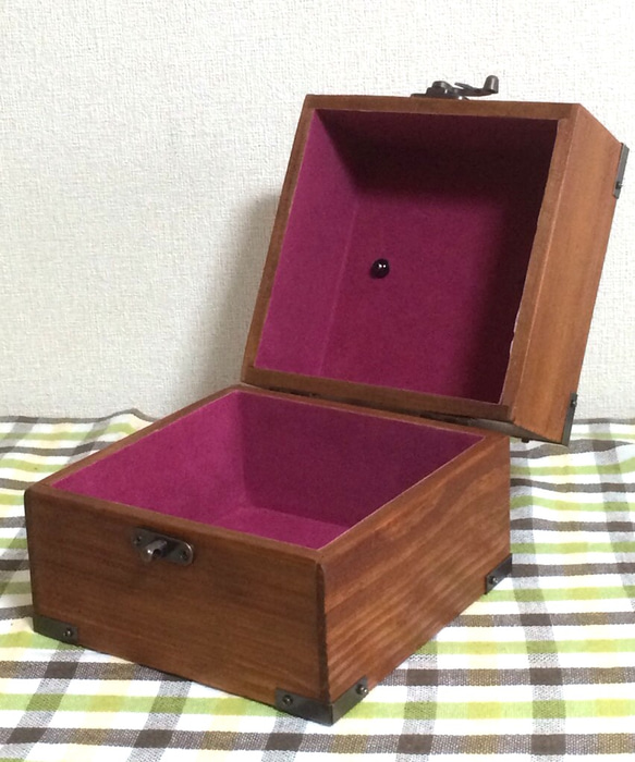 木製 クスリ箱 （ボルドー） 3枚目の画像
