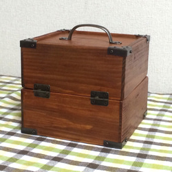 木製 クスリ箱 （ボルドー） 5枚目の画像