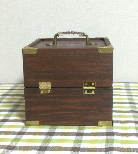 木製 クスリ箱（ダーク×ミルクティー） 3枚目の画像