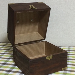 木製 クスリ箱（ダーク×ミルクティー） 4枚目の画像