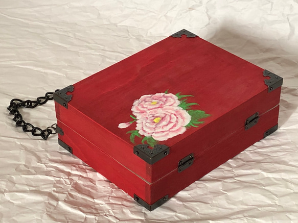 木製ペイントバッグ（牡丹） 5枚目の画像
