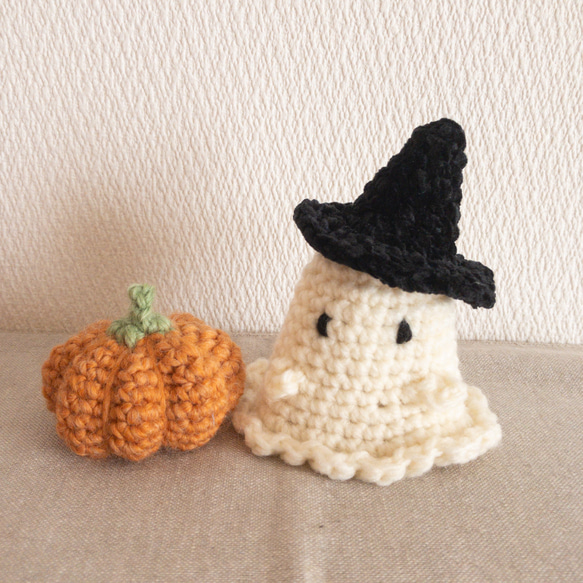 ハロウィンセット】おばけとかぼちゃのあみぐるみ あみぐるみ