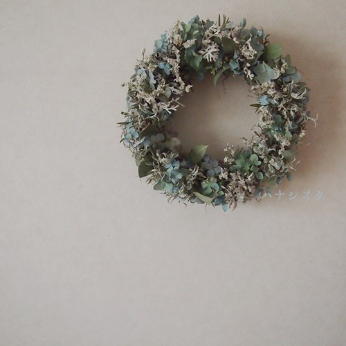 紫陽花とポポラスのリース＊ リース ハナシズク 通販 1641879