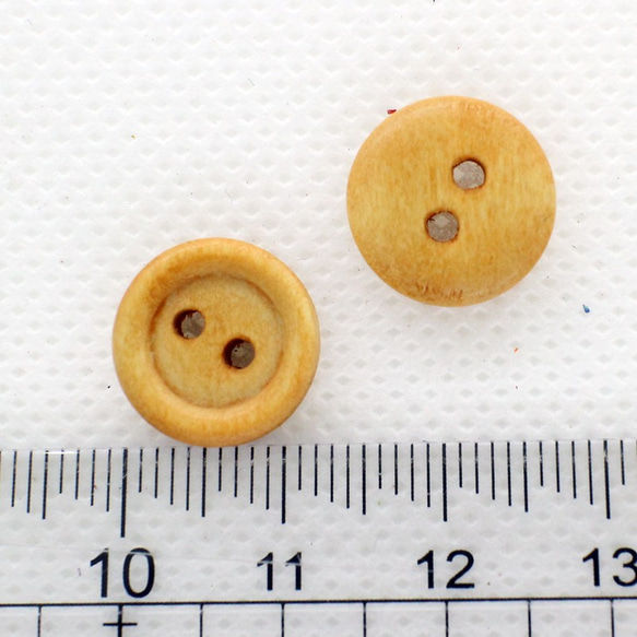 原木鈕扣簡單2孔13mm 20顆（淺棕）ab-349 第4張的照片