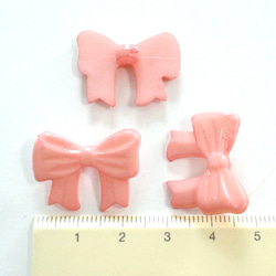 樹脂ボタン ピンクのリボン 20個 ab-377 4枚目の画像