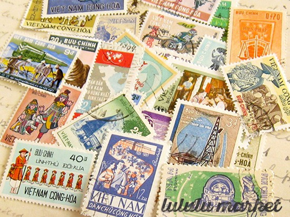 外国切手（ベトナム）30枚　po-004 3枚目の画像