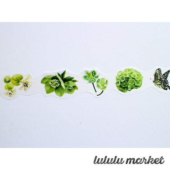 模切膠帶 花系列 綠色 ai-062 第3張的照片