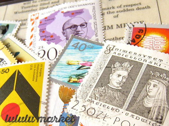 外国切手（ポーランド）　30枚　po-101 2枚目の画像
