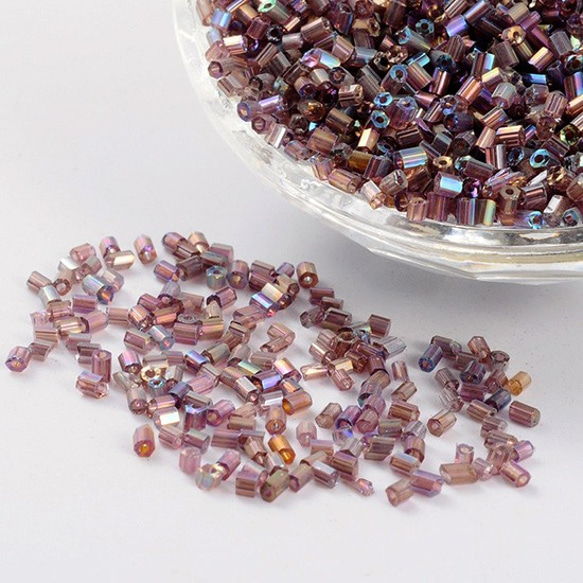 玻璃種子珠2.5毫米（紫色）ab-037 第3張的照片