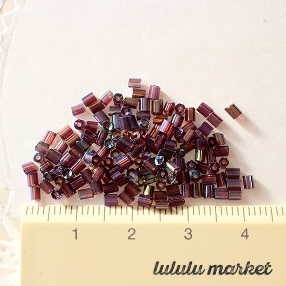 玻璃種子珠2.5毫米（紫色）ab-037 第4張的照片