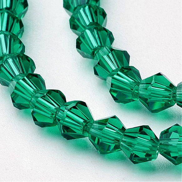 玻璃珠4毫米（綠色）110件ab-042 第4張的照片