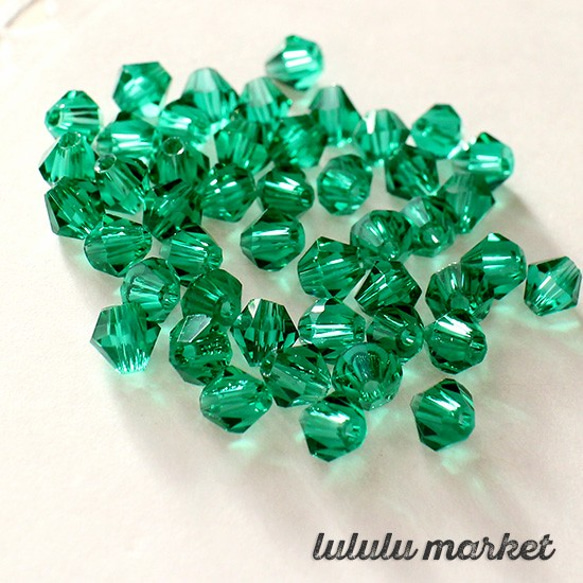 玻璃珠4毫米（綠色）110件ab-042 第1張的照片
