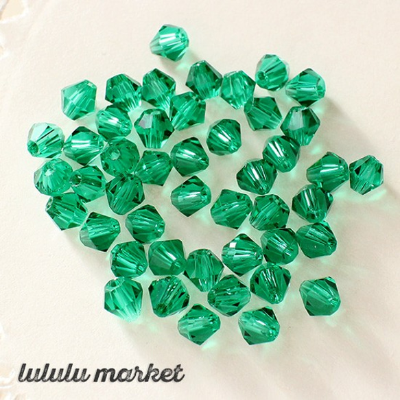 玻璃珠4毫米（綠色）110件ab-042 第2張的照片