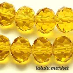 玻璃珠10×7毫米（檸檬黃）35片ab-047 第2張的照片