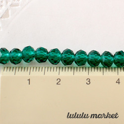 玻璃珠6×4毫米（綠色）95片ab  -  053 第3張的照片