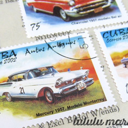 外国切手（クラシックカー／キューバ）5枚　po-059 2枚目の画像