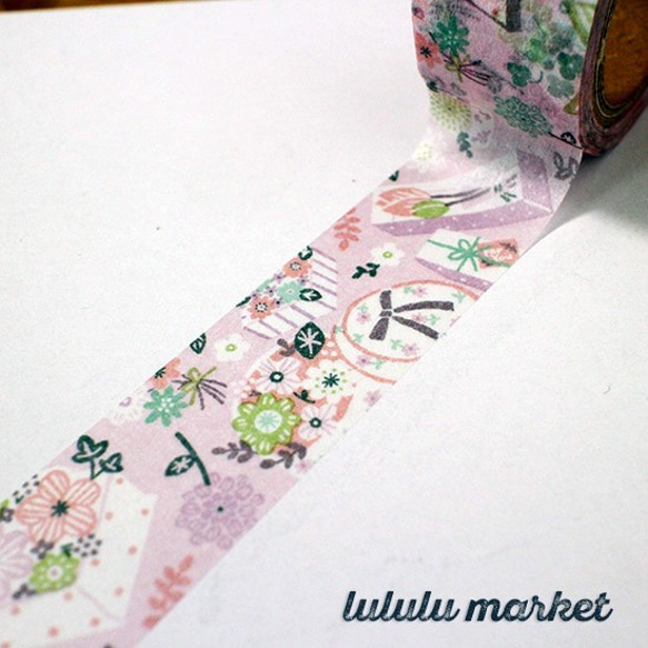 アーティストマスキングテープ ume marii(ウメ マリイ)／花と木箱　ai-134 3枚目の画像